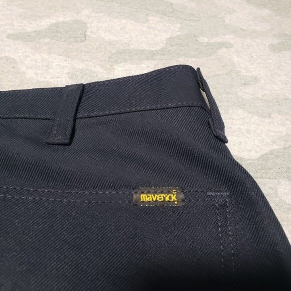 Vintage Maverick Pants Mens 35 Blue Made In USA Pockets - Picture 9 of 10